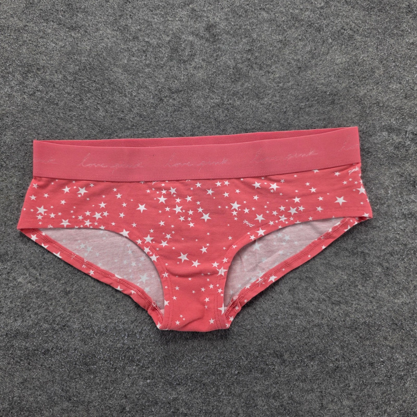 PINK Victoria’s Secret Panties Womens M Pink Hipster Stretch Cotton Blend Jersey