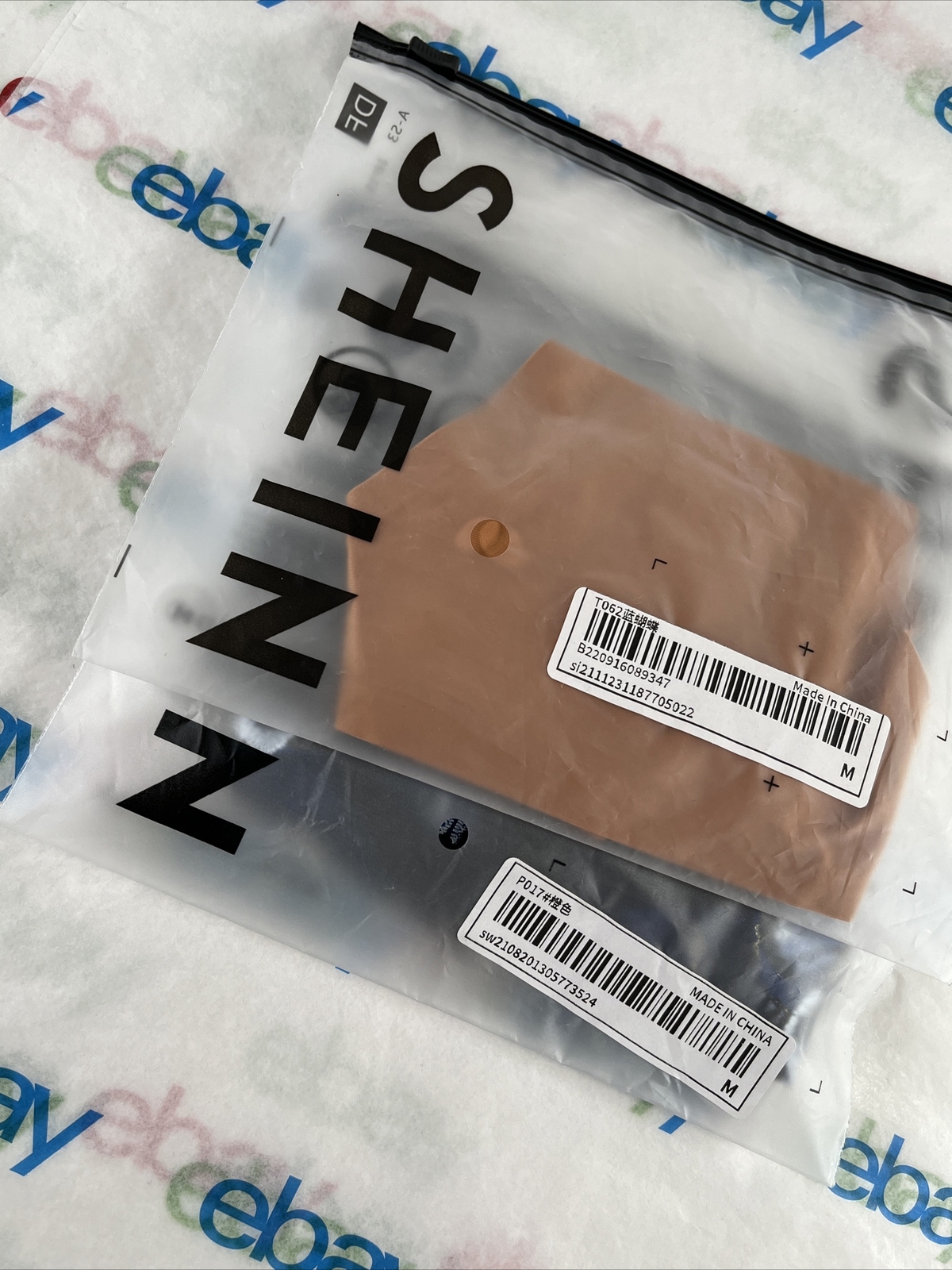 Shein Plain Seamless Panty And Embroidery Mesh Cut-Out Thong Size Medium