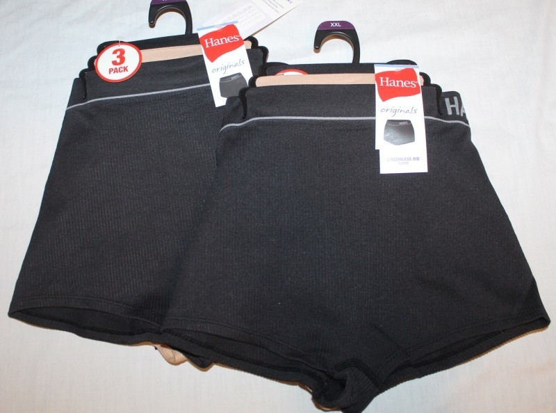 2 New packages ladies HANES boyfit rubbed underwear ( 6 pair) Size XXL