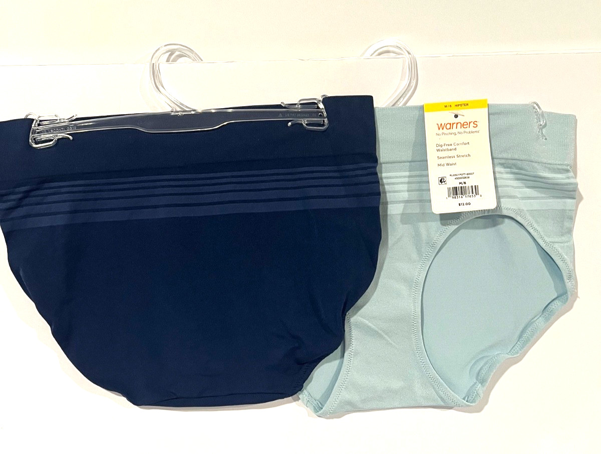 Warners hipster seamless stretch panties 2 pair size 6/M