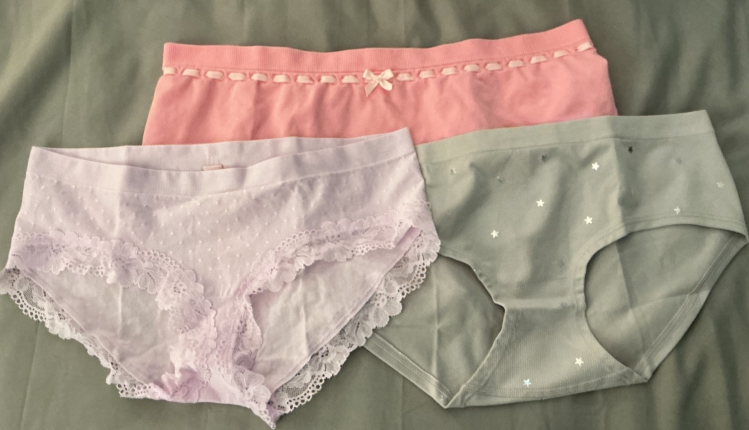 Victoria’s Secret & Pink Multicolor Hiphugger Panties Lot Of 3 Panty M (CD5)