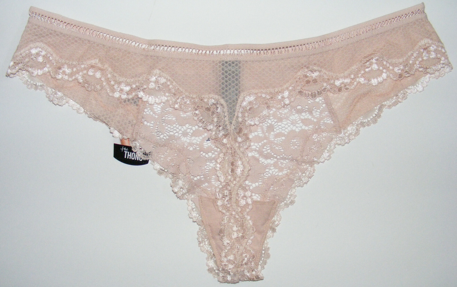 Thong Panty Size L Soft Stretchy Lace & Mesh No Visible Panty Lines Smart & Sexy