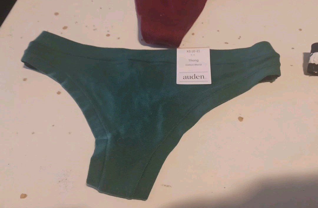 NEW Auden XS Cotton Blend Thongs Panties LOT OF 4 UNDERWEAR (0527-N)