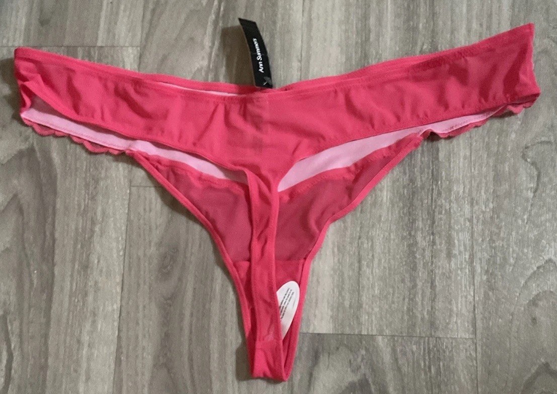 Ann Summers Sexy Lace Planet Thong Size 10 – New With Tags – Dark Pink