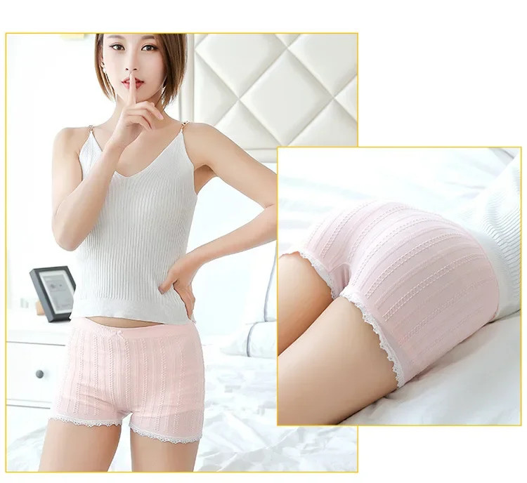 Lace Seamless Safety Shorts High Stretch Briefs Under Skirt Panty Underwear