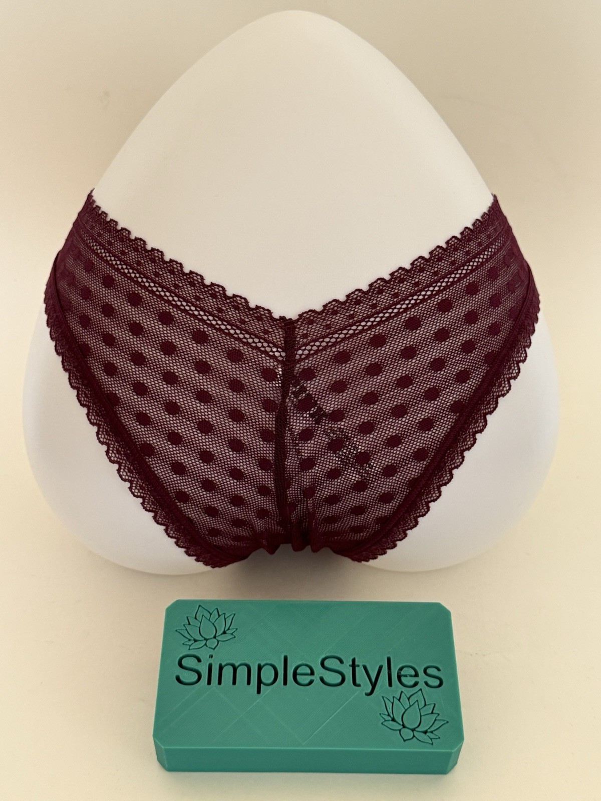 Victoria’s Secret Brazilian V Front Burgundy Lace Panties Woman’s Size XS NWT