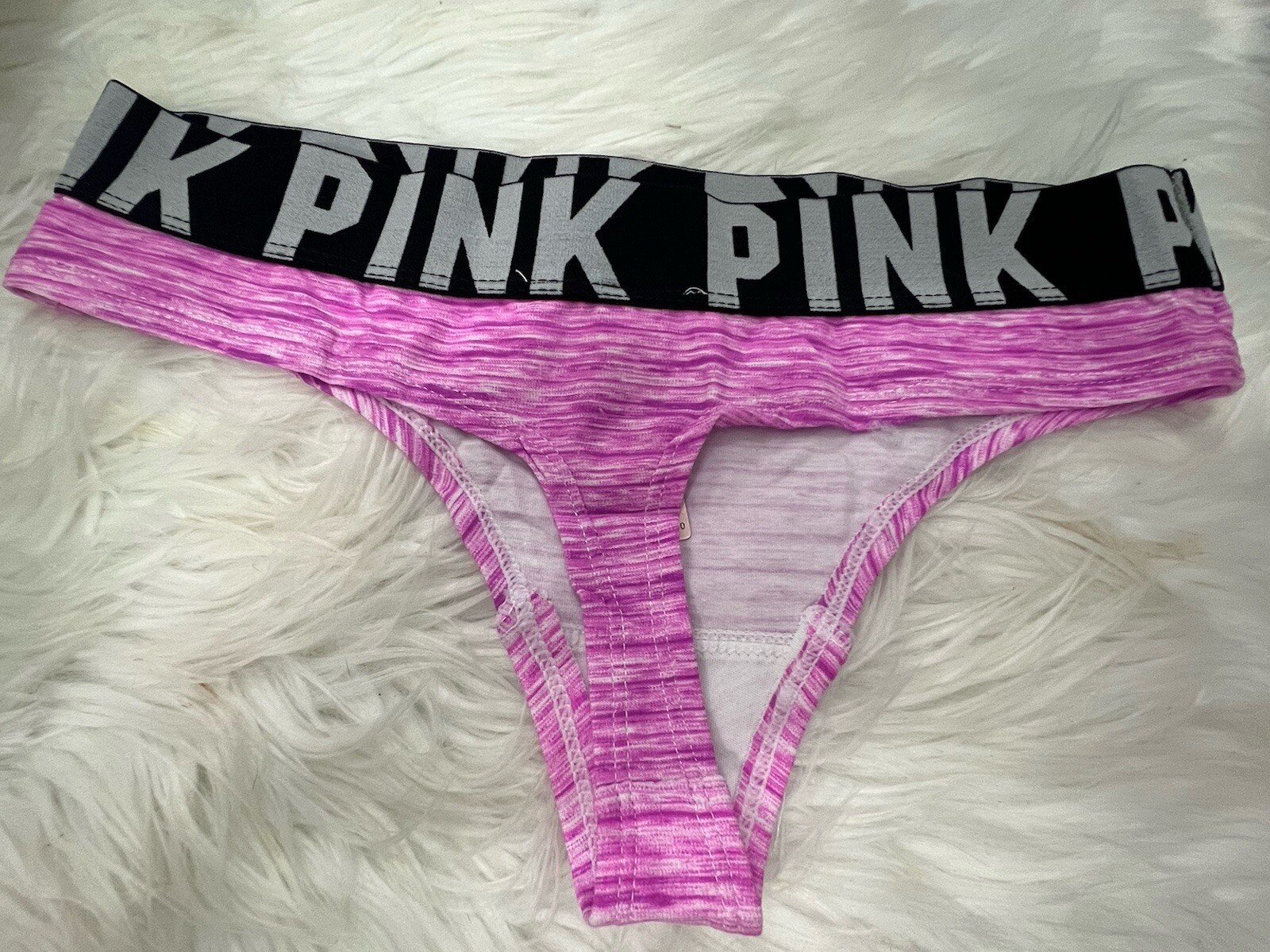 Victorias Secret Pink Thong Panty Nwt Rose Red Size L
