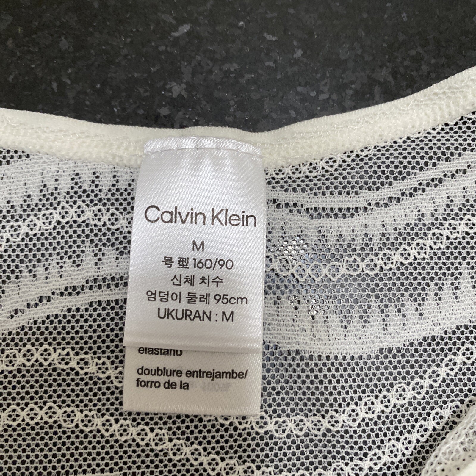 Calvin Klein Women’s Underwear Allover Lace Bikini Sz S QD3972 MSRP $15 NWT