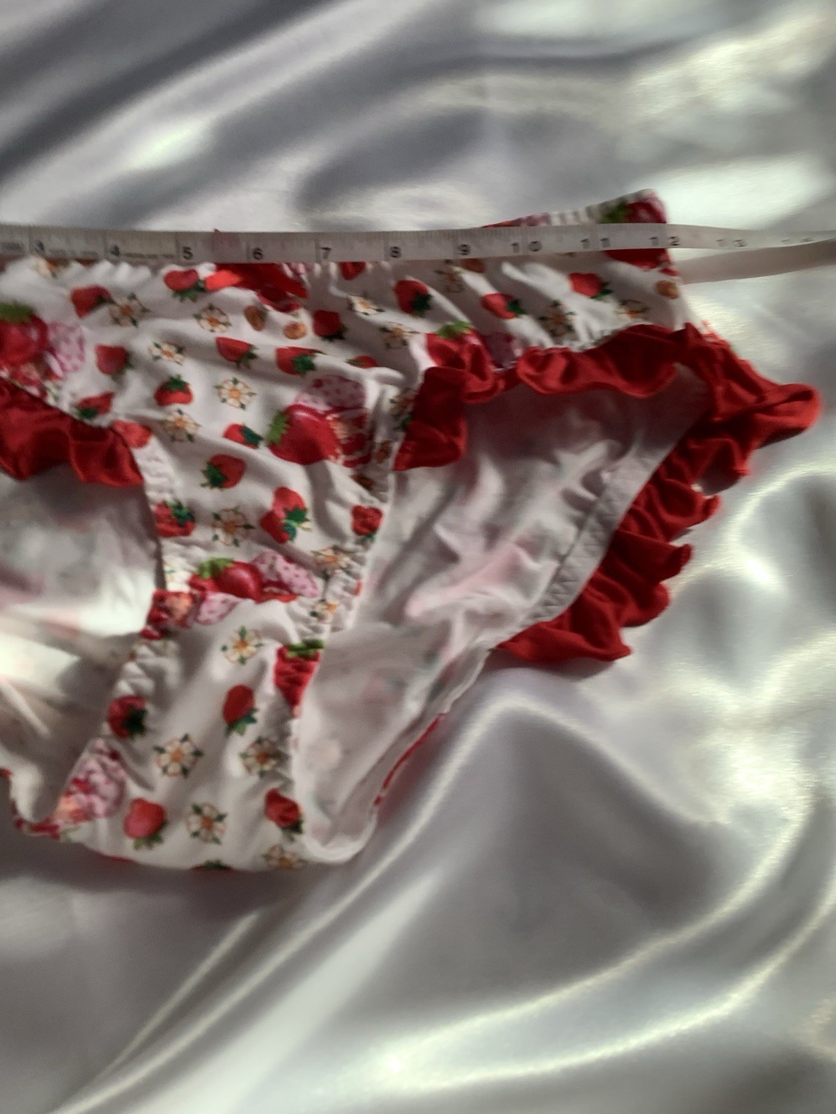 Strawberry Shortcake Licensed Women’s Teen Kawaii Bikini Panties Ruffle Medium