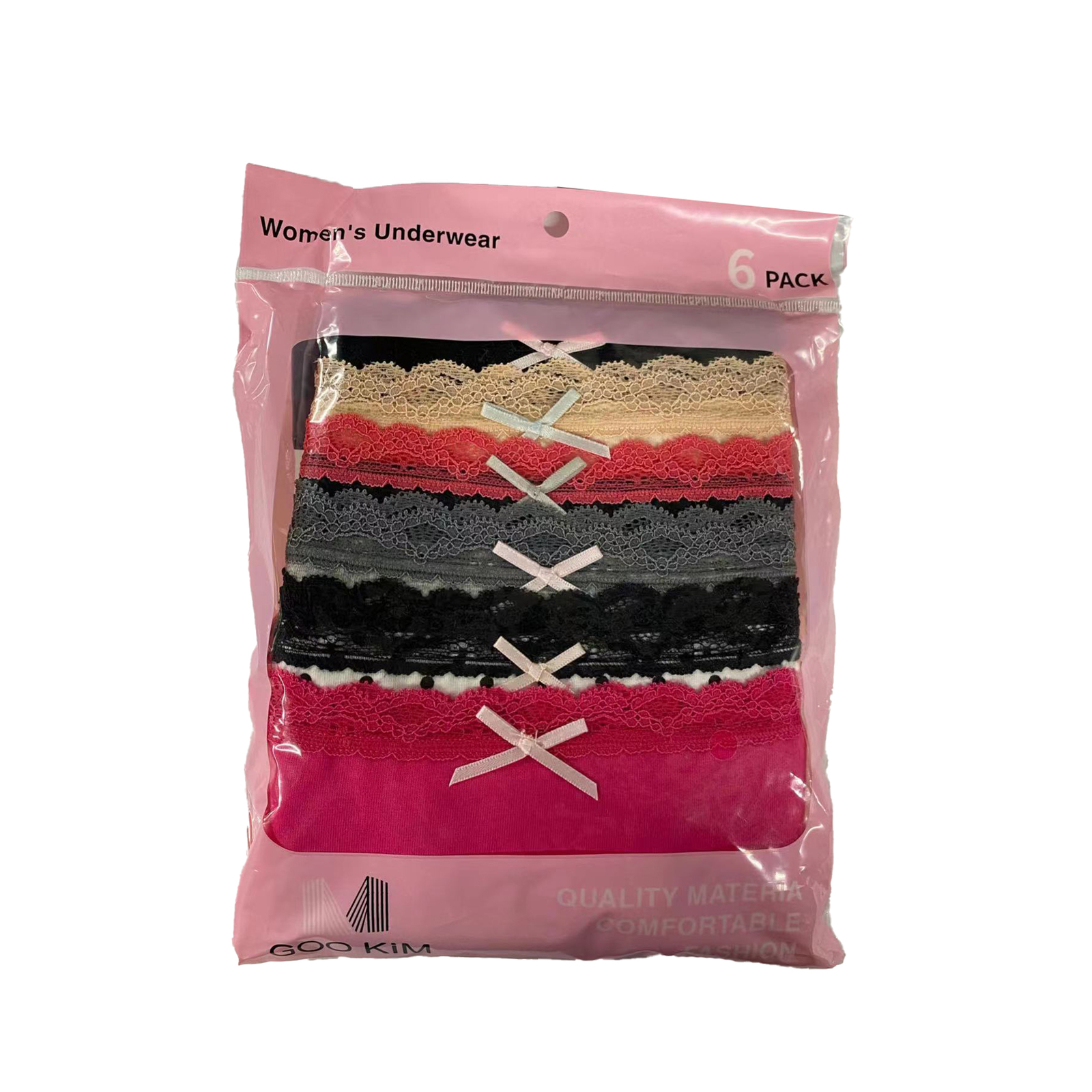 6PK Womens Cotton Underwear Lace Hipster Panties Briefs Assorted Colors