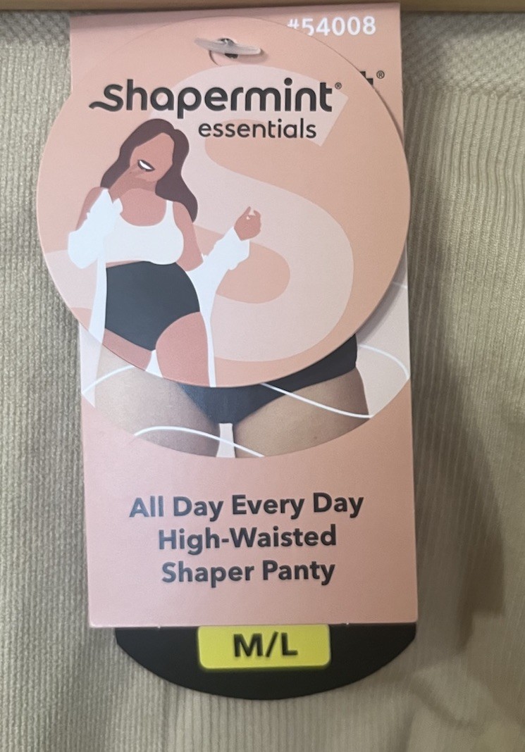 Shapermint Essentials Women’s M/L High-Waisted Shaper Panty 54008 Beige NWT