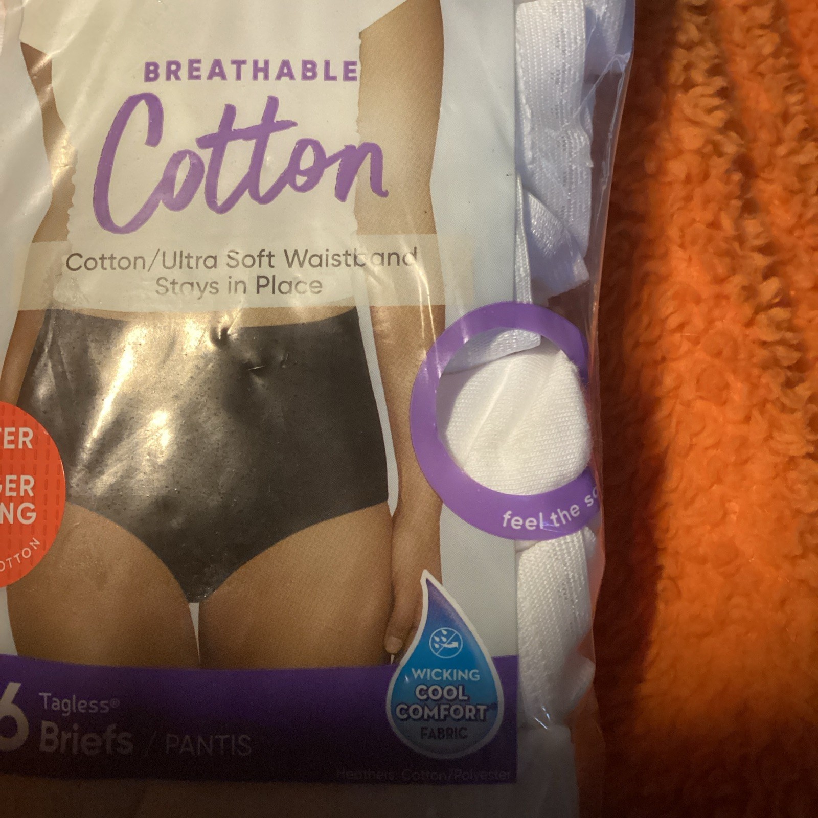 Hanes Cotton Briefs 6 Pack Breathable No Ride Up White Size 8 XL New!