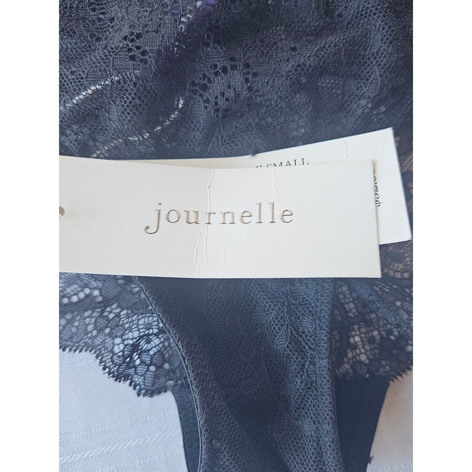 Journelle Dalia Bikini Panties Black Floral Lace Noir JOU-205-01-XS-NOIR NWT XS
