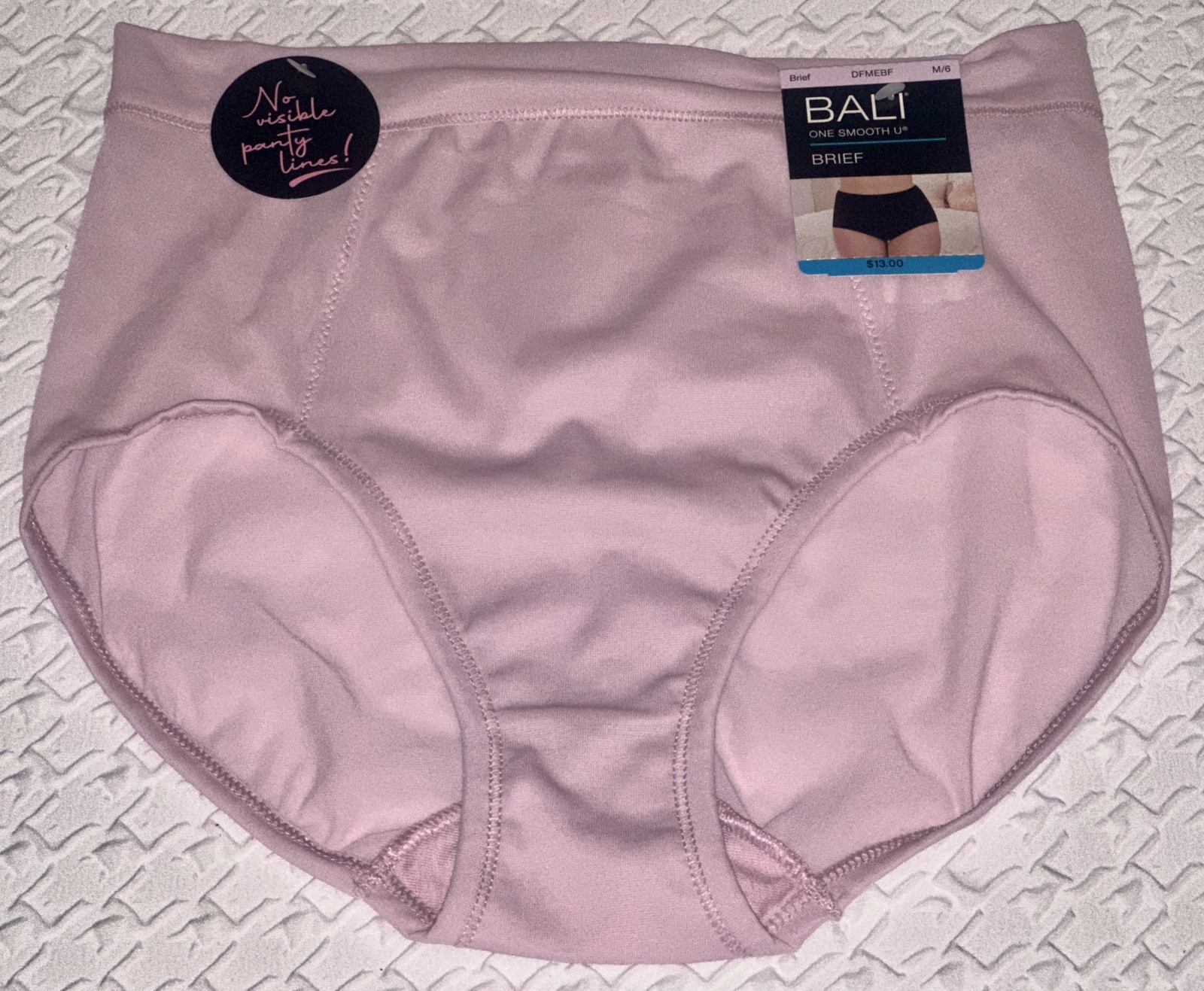 BALI One Smooth U Second Skin Light Micro Hush Pink Brief Panty Womens M L 2XL