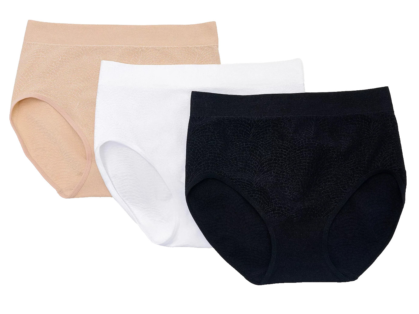 Breezies~Set of 3~Featherlite Seamless Full Briefs~1X~Basic~A681661 13251