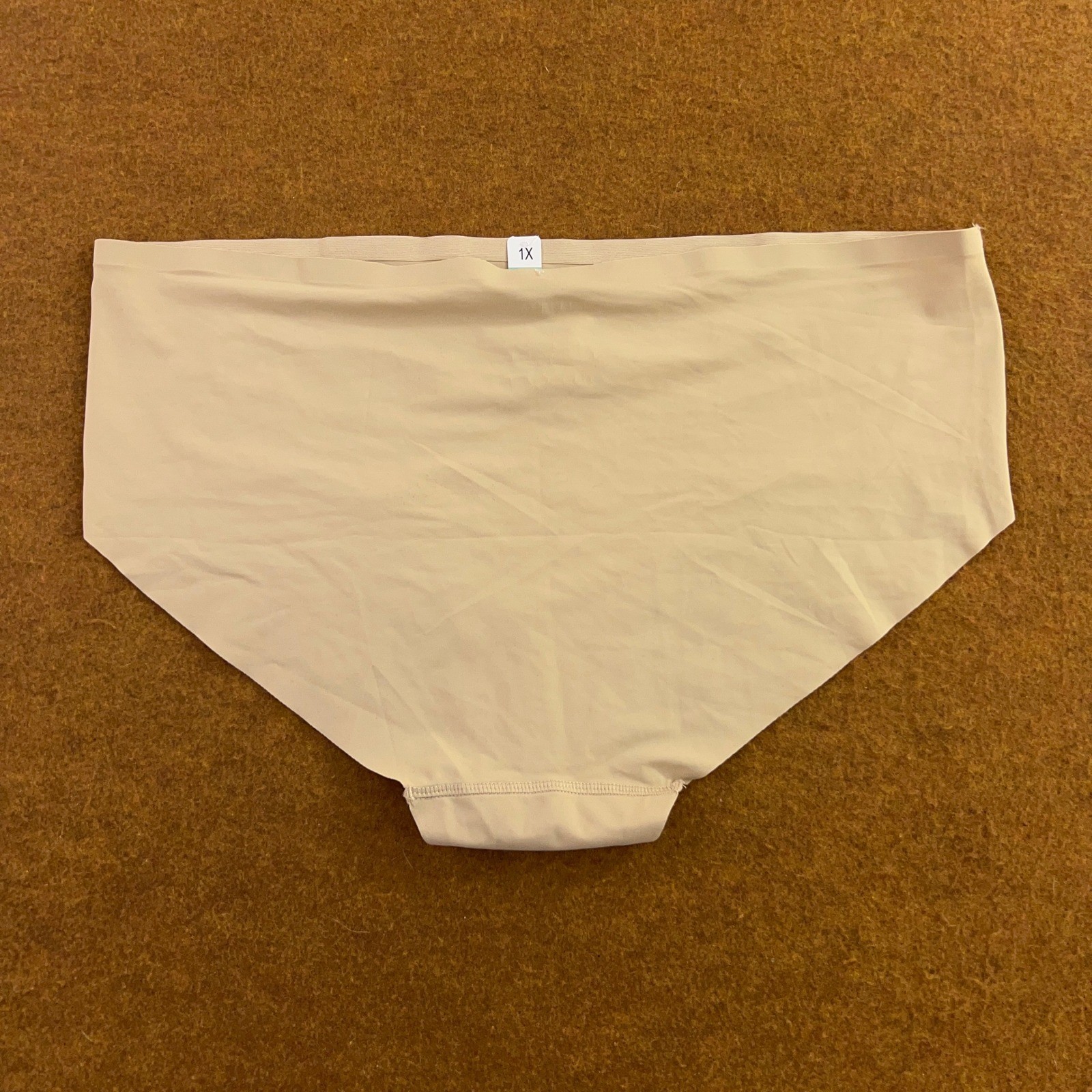 Maurices Womens Plus Size 1X Tan Seamless Laser Cut Hipster Panty NWT