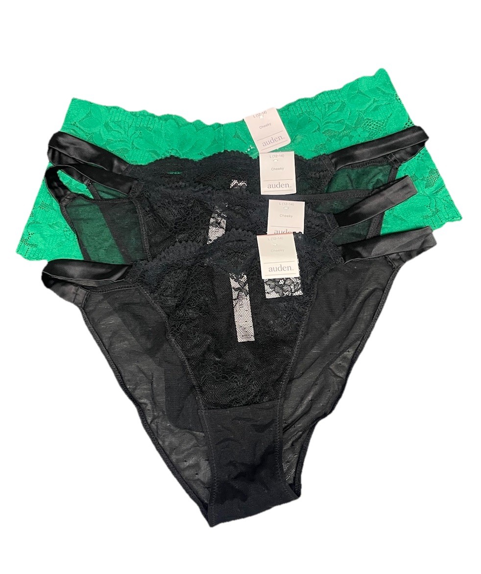 Auden Green Boyshort With Pantys 4 Pack | Women’s Size: Large (12-14)