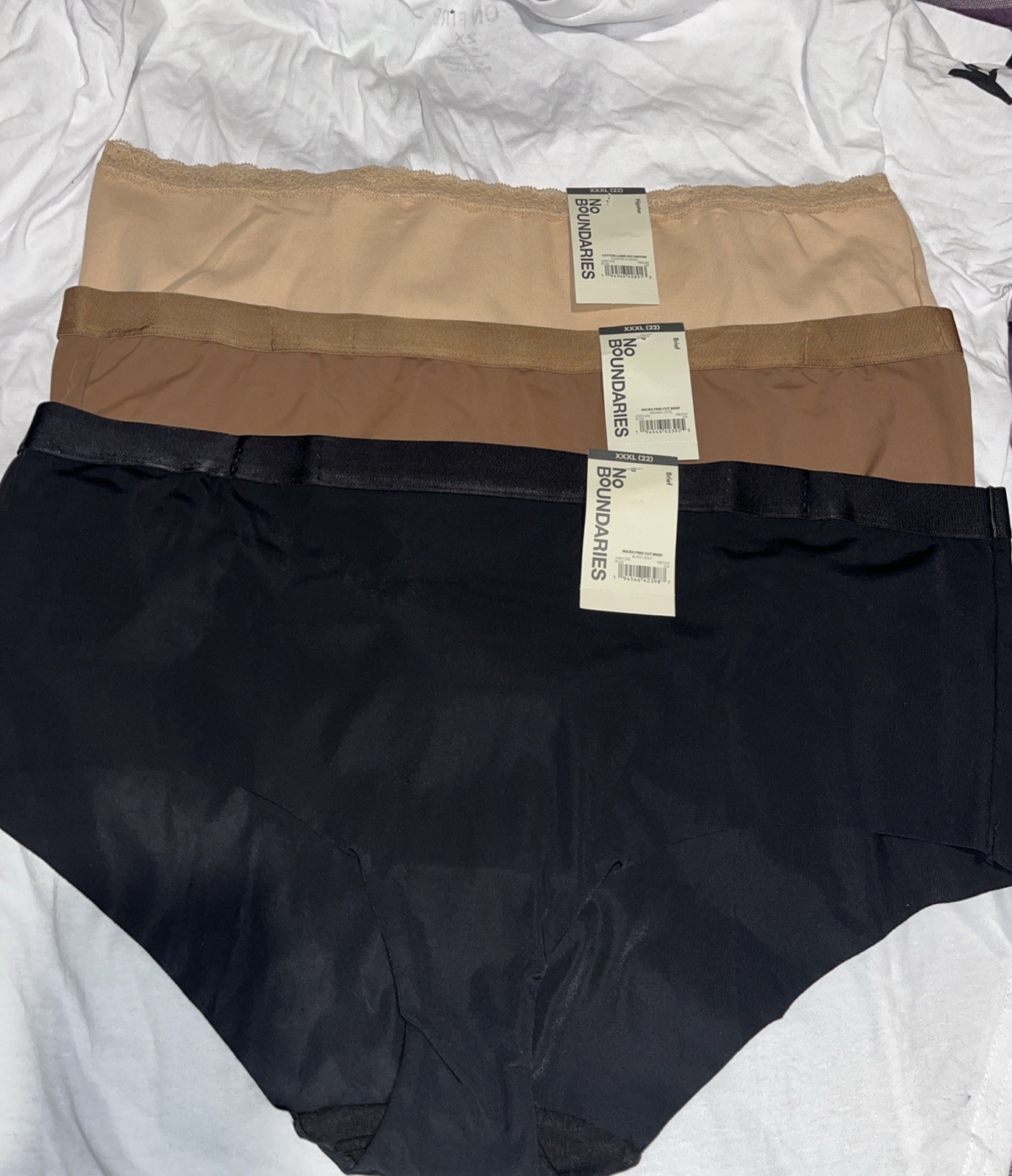 3 Pairs No Boundaries Briefs Panties Size XXXL 22 sexy