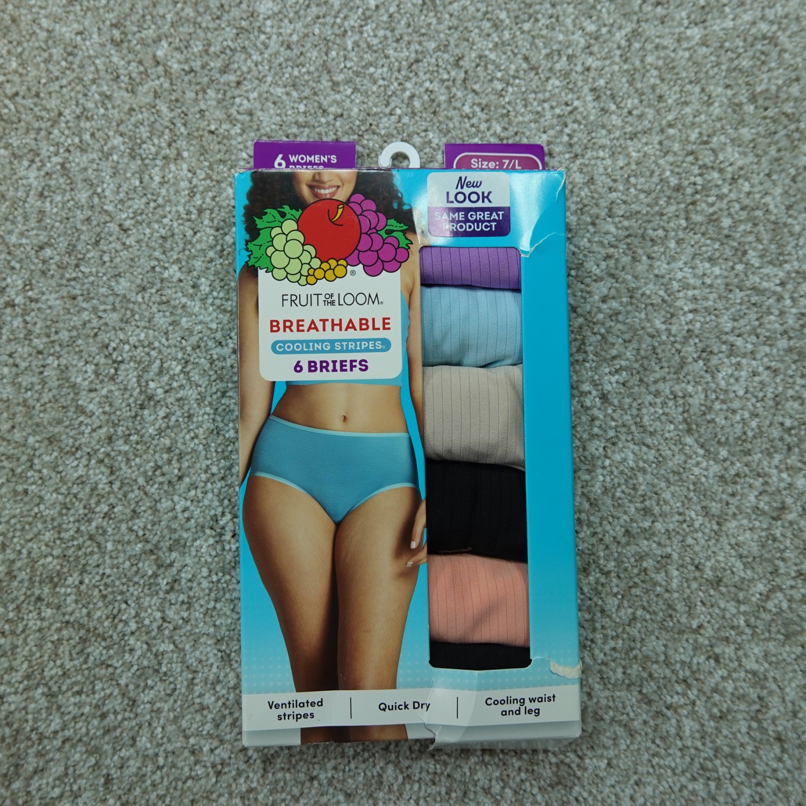 Fruit Of The Loom Underwear Womens 7 Large Briefs Breathable 6 Pairs