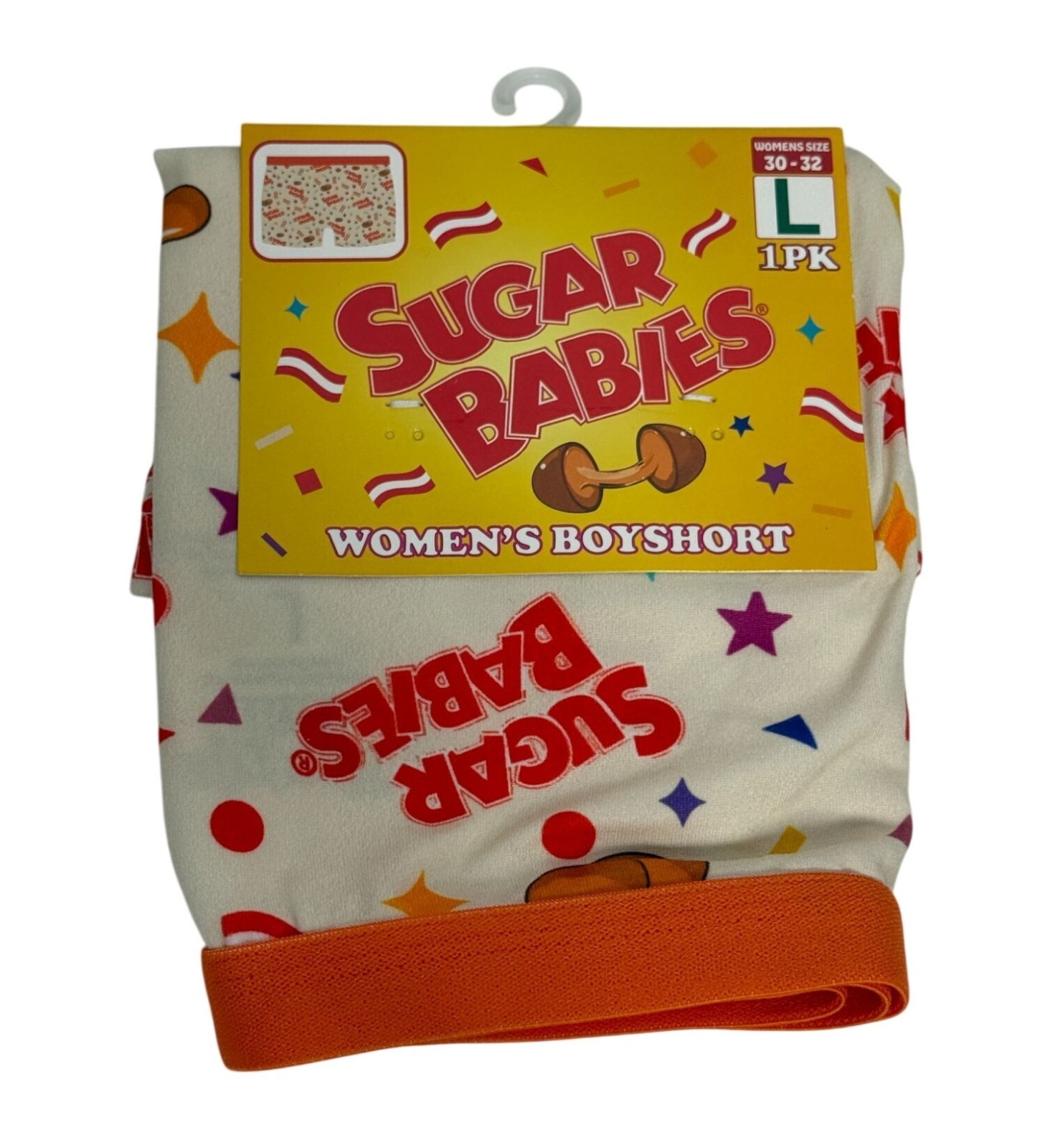 Sugar Babies Womens Boyshort Pajama Shorts Candy Print Lounge L