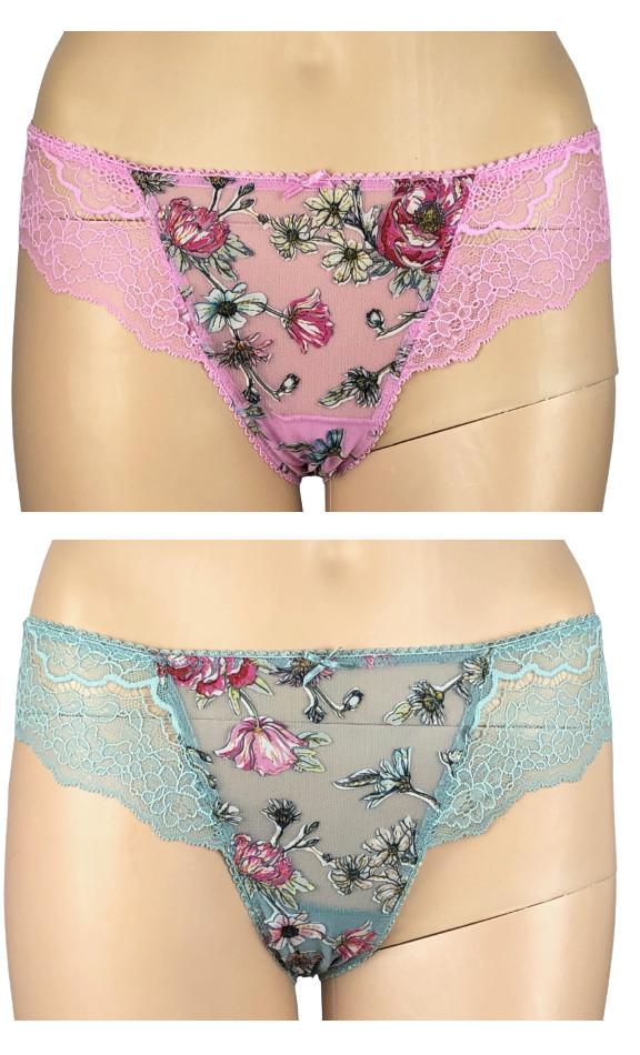 VICTORIA’S SECRET DREAM ANGELS EMBROIDERED MESH CHEEKY FLORAL PANTY XS S M L NWT