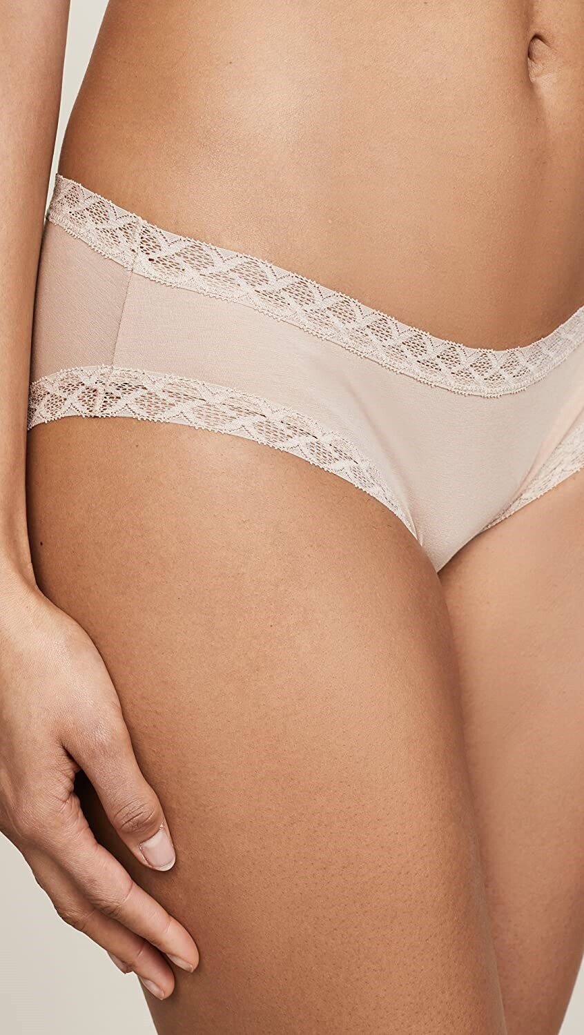 Natori 261844 Women’s Cotton Briefs Cafe Low-Rise Underwear Size XS