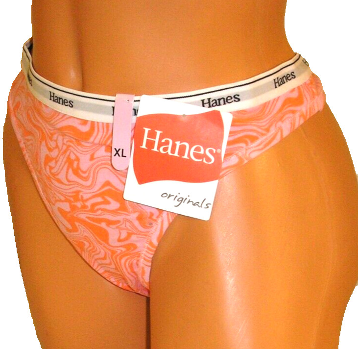Panties Lingerie Hanes Originals Thong Size 8 XL Adult Gift