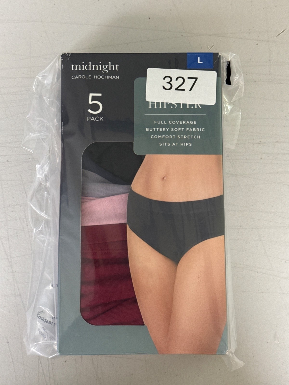 Carole Hochman 5-Pack Stretch Hipster Underwear Full Coverage Buttery Size L