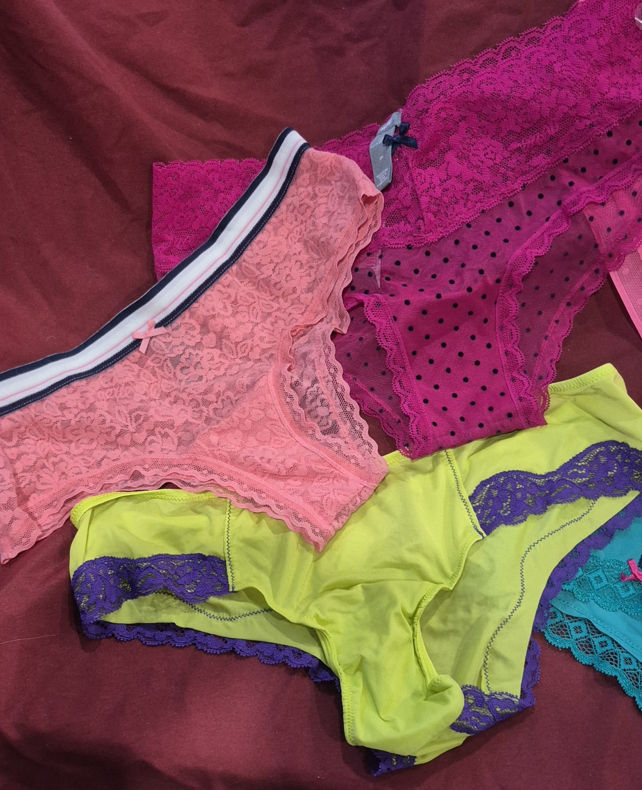 NWOT 8 Pair Of Arie Size Medium Panties Lace Bikini Underwear Panty New