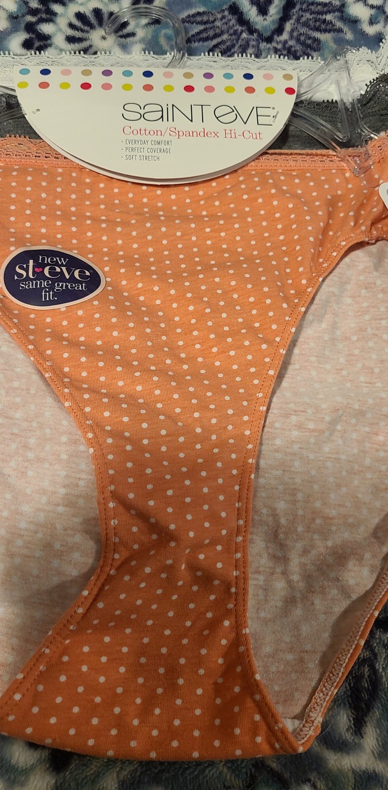 Set Of 3 St. Eve #S164042P3 Everyday Comfort Cotton Hi-Cut Panties Medium New