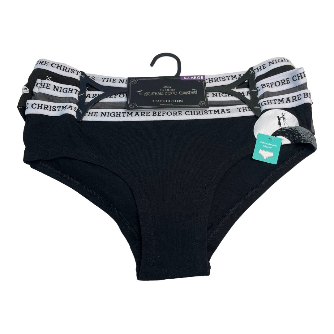 Briefly Stated Nightmare Before Christmas Hipster Panties Womens Size XL 3 Pack