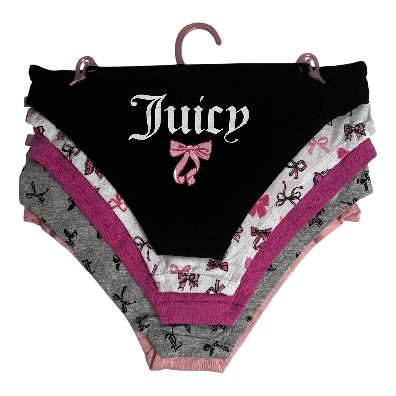 Juicy Couture Women’s Panties Sz Medium Lot/5 Bikinis Multi Colors Tagless
