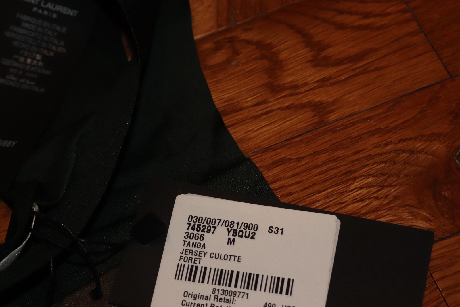 BNWT Saint Laurent Jersey Culotte Tanga Panty MSRP $490!!!