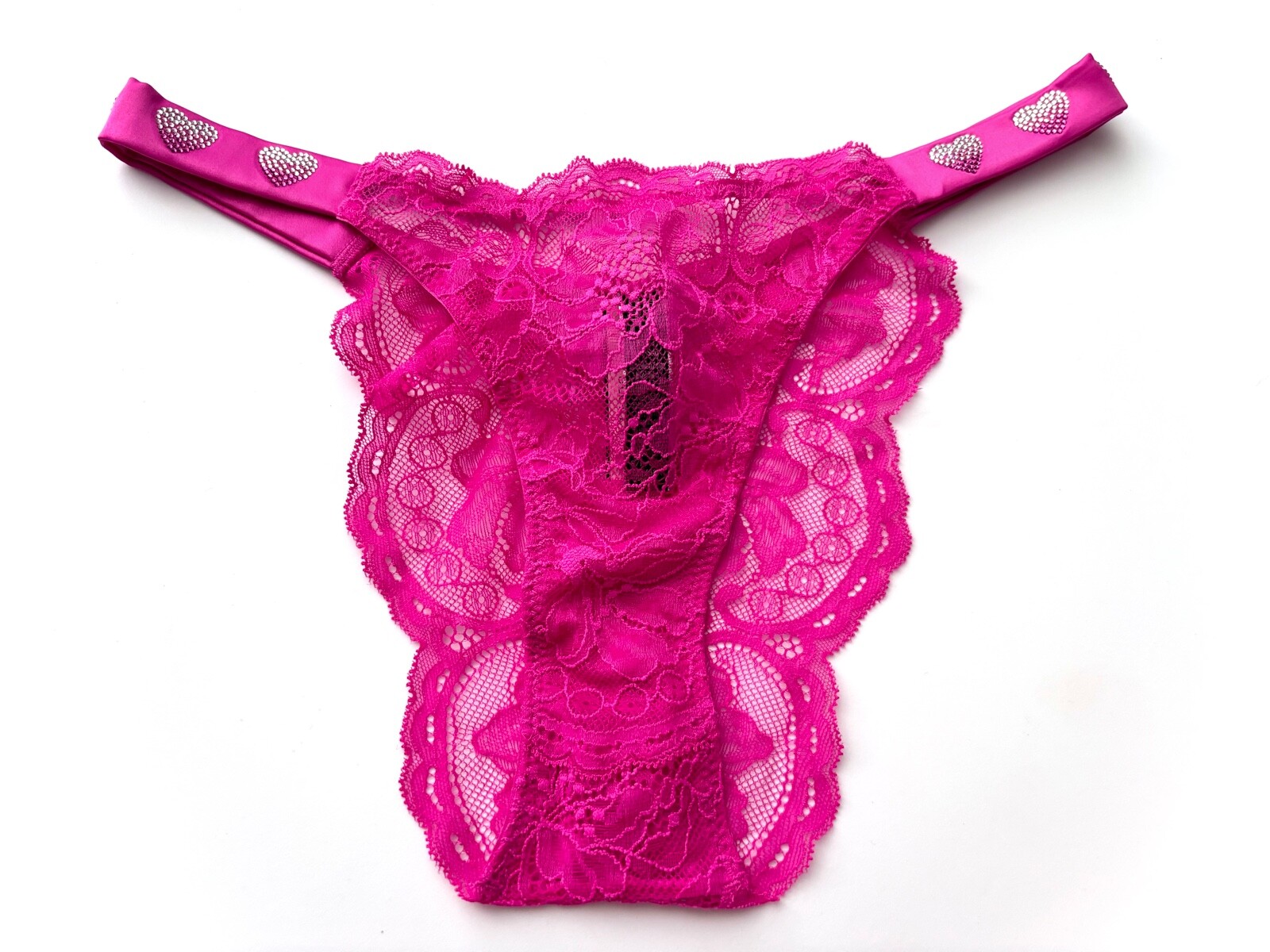 Victoria’s Secret Brazilian Panty Very Sexy Fuchsia Frenzy Shine Strap S M XL