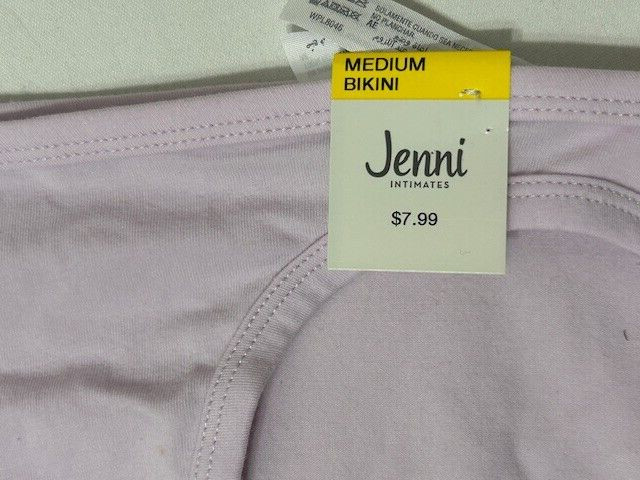 Jenni Bikini Underwear M Cotton Blend Panty Lavender 1 Pair Womens 10110131