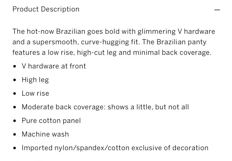 Victoria’s Secret Very Sexy Luxe V Hardware Brazilian Panty – M XL You Pick 1