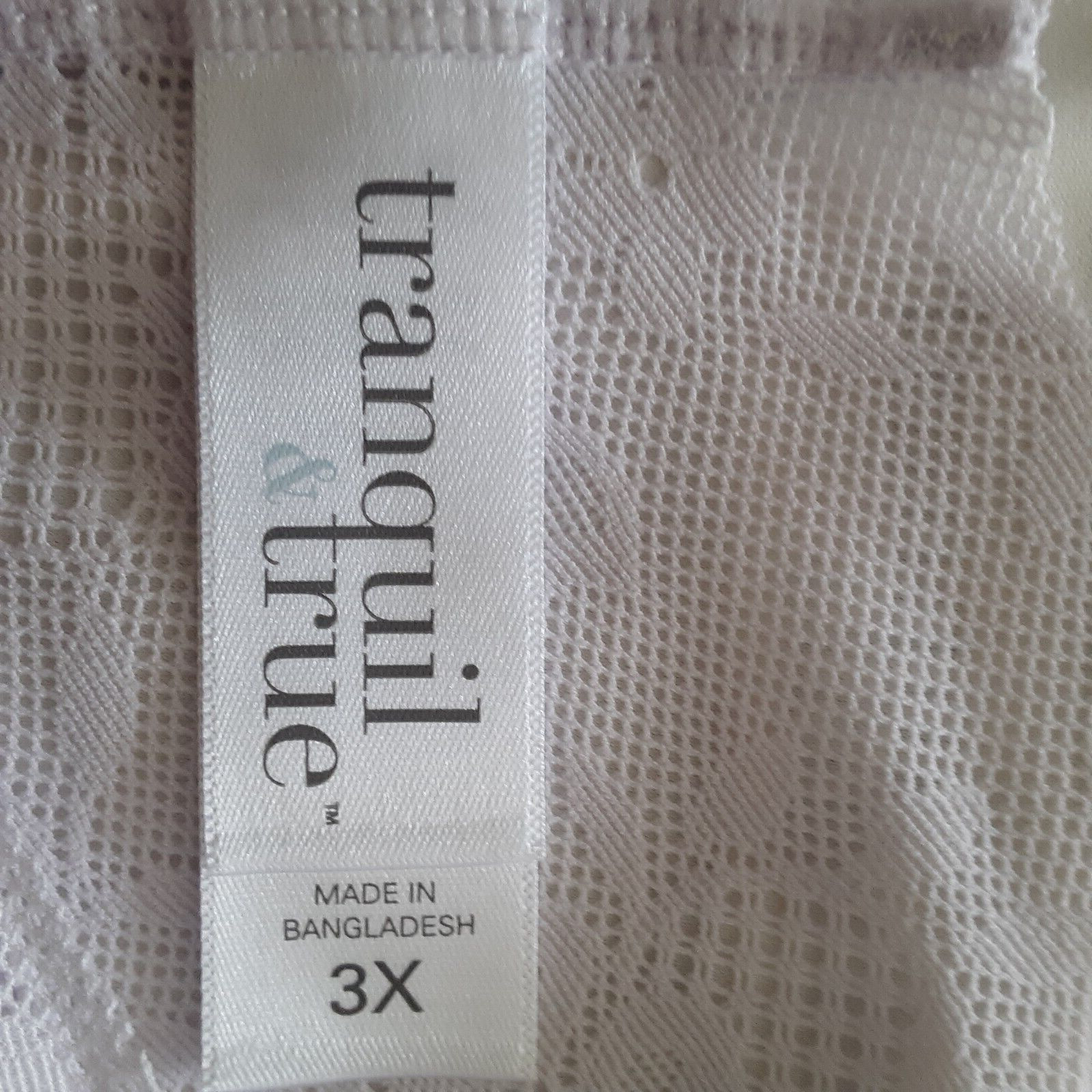 Tranquil & True Womens Size 3X Cheeky Panties Matte Lace Purple Ivory 3 Pack
