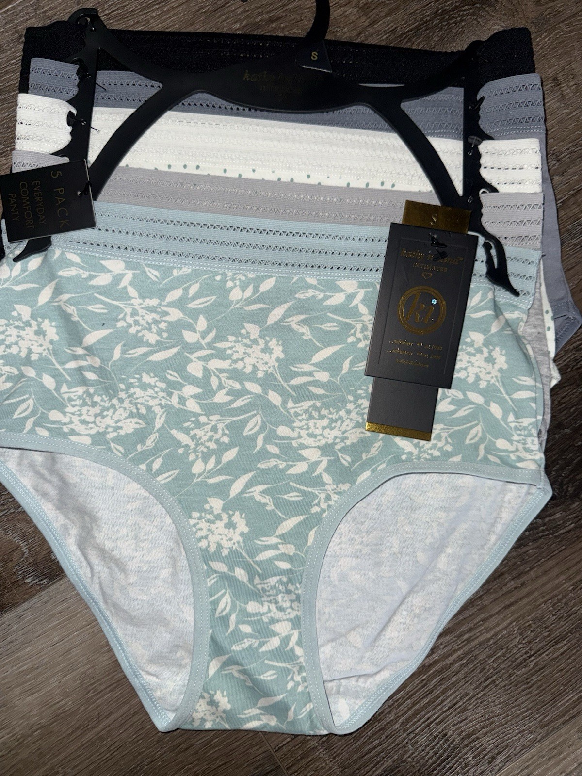 Kathy Ireland Womens Brief Underwear Panties Multicolor 5-Pair 100% Cotton ~ S