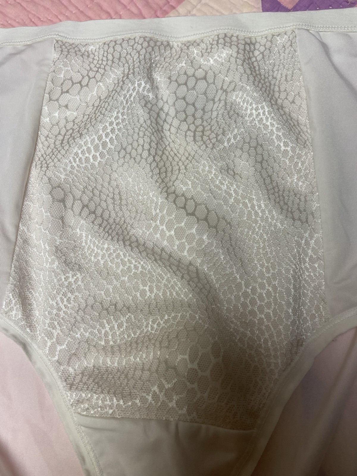 Warners 2XL White Panties Shiny Panel Polyester Blend