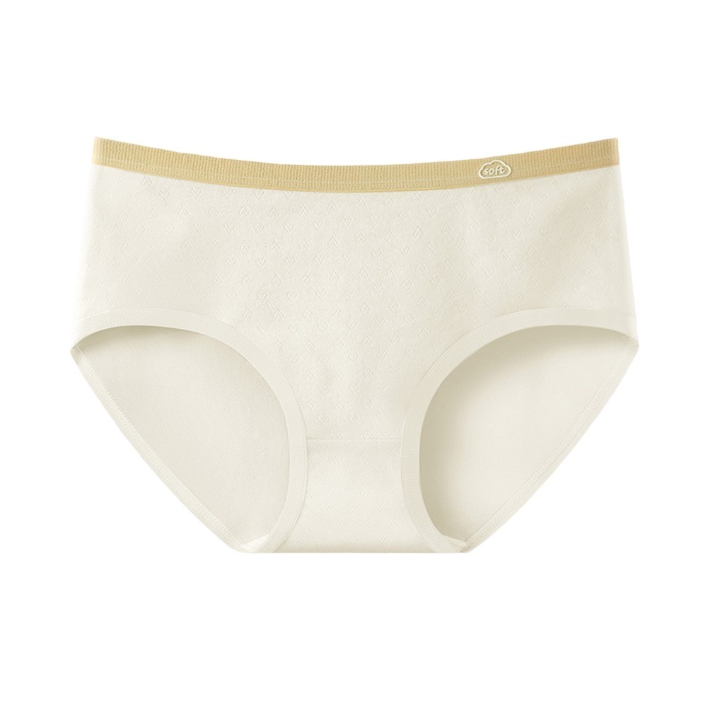 Mid Waist Seamless Underwear for Women Triangle Design in Thin Cotton Spandex