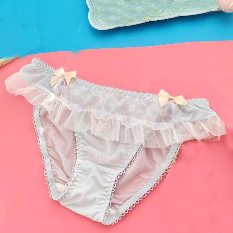 Japanese Lolita Girls Panties Briefs Sweet Womens Ruffles Cute School Underpants