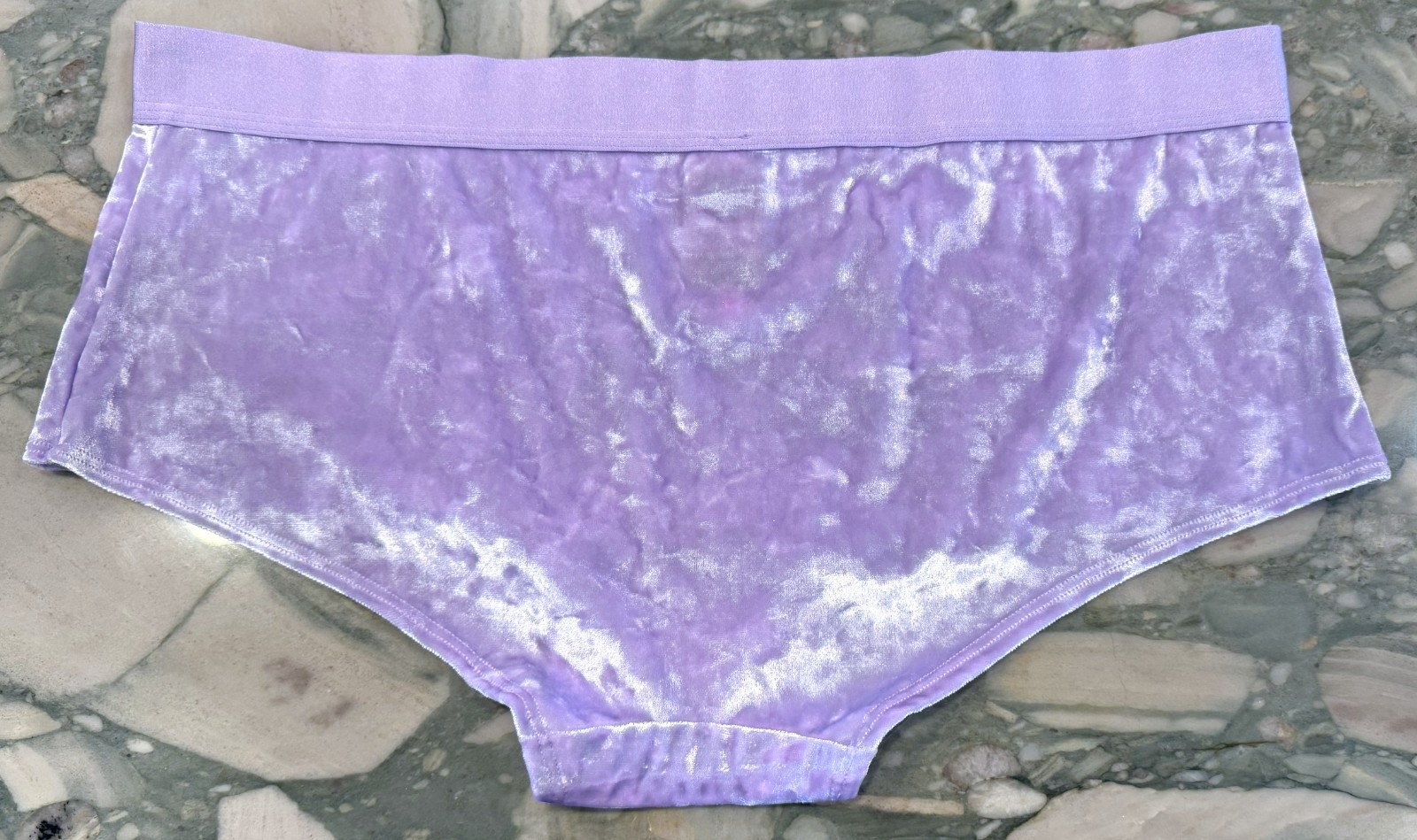 NEW Victoria Secret PINK Velvet Logo Shortie Boyshort Panty – Lavender – XL