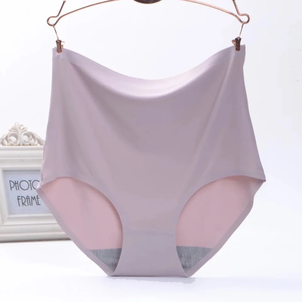 Seamless Panties Plus Size High Waist Soft Stretch Breathable Underwear Fit