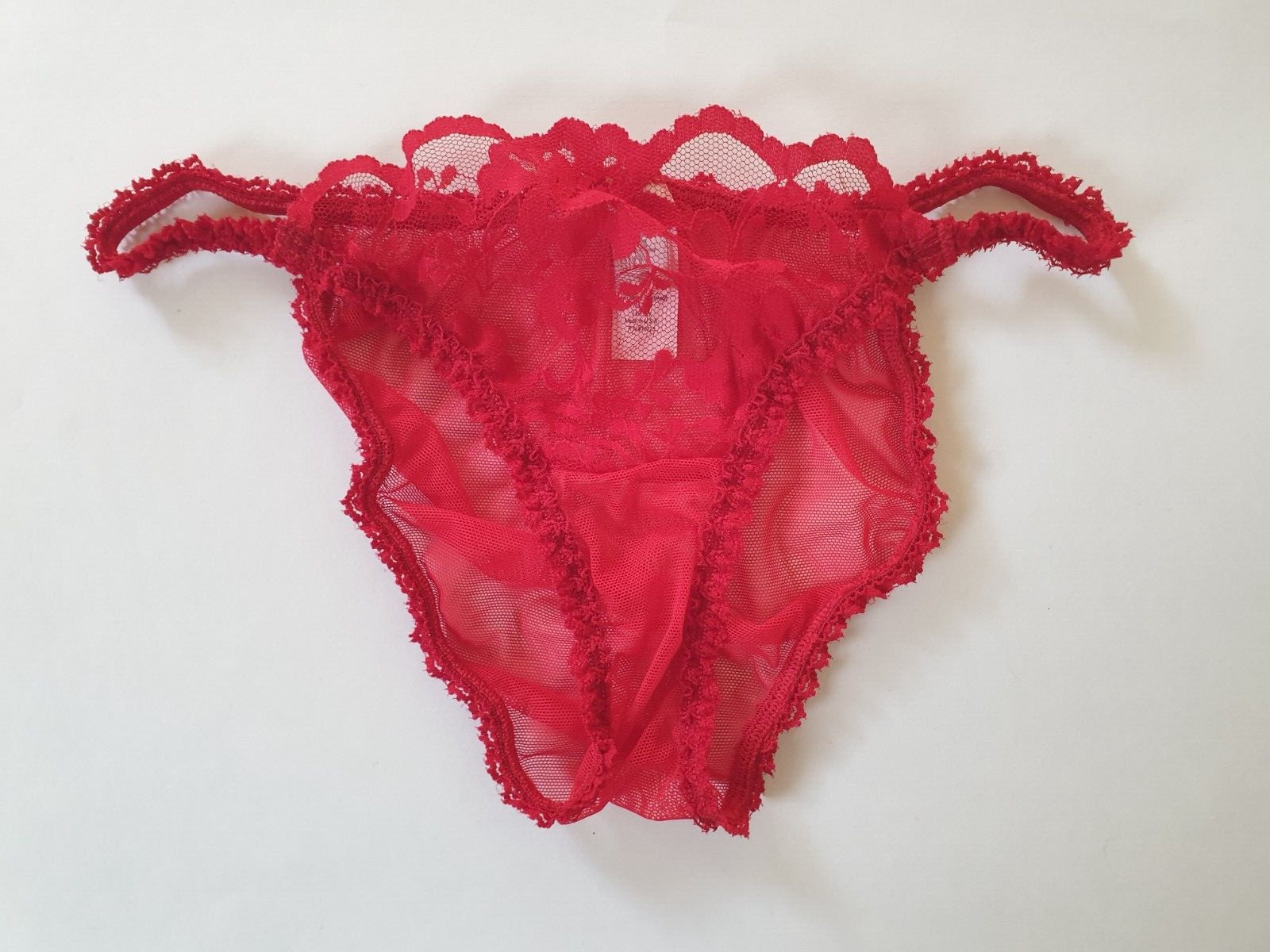 Shirley of Hollywood Red Lace Bikini Size 14 Branded Lingerie Knickers