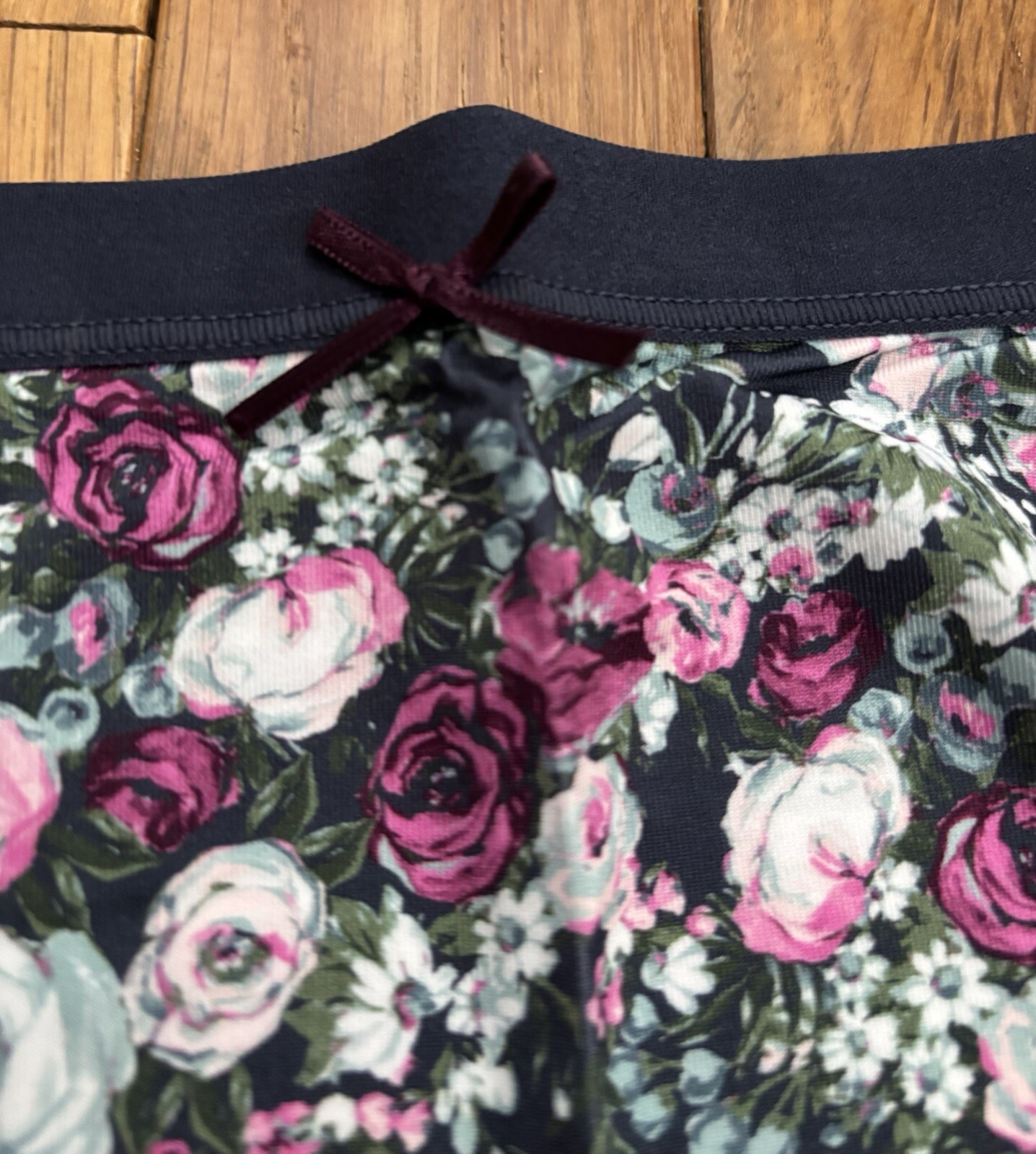 Size Sz 14/16 Lane Bryant Cacique No Show Full Brief Nylon Panty Blue Pink Rose