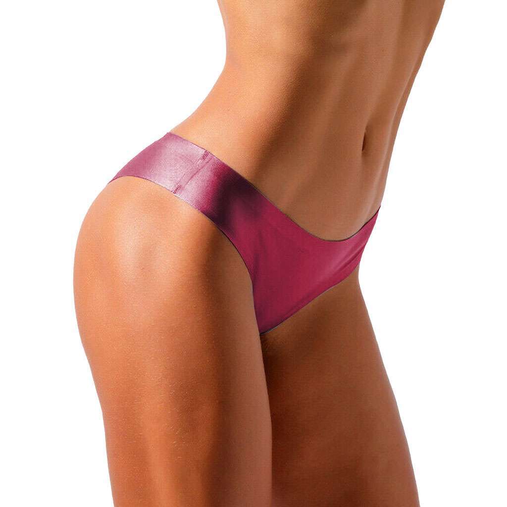 Women Ice Silk Underwear Panties Thong Briefs G-string Lingerie Seamless Thongs