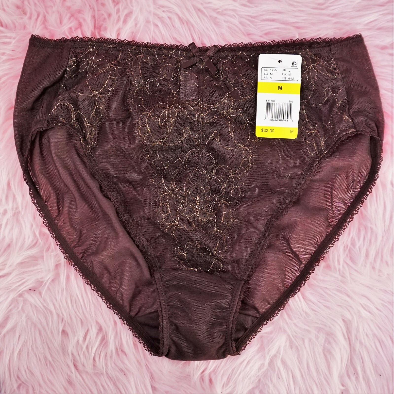 VTG Style Nylon panties Lacy NWT Wacoal ladies high cut bikini 3 Colors S M L XL