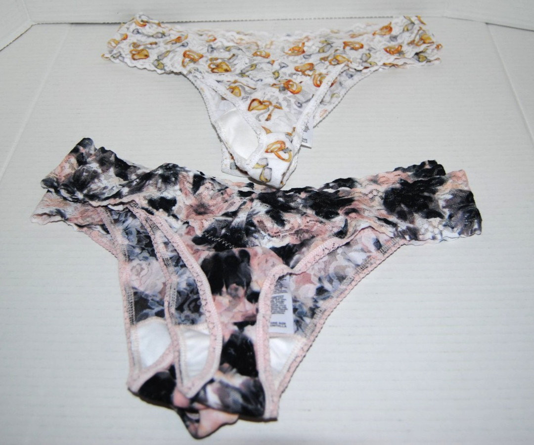 HANKY PANKY SIGNATURE LACE ORIGINAL RISE THONG SET OF 6 ASSORTED COLORS ONE SIZE