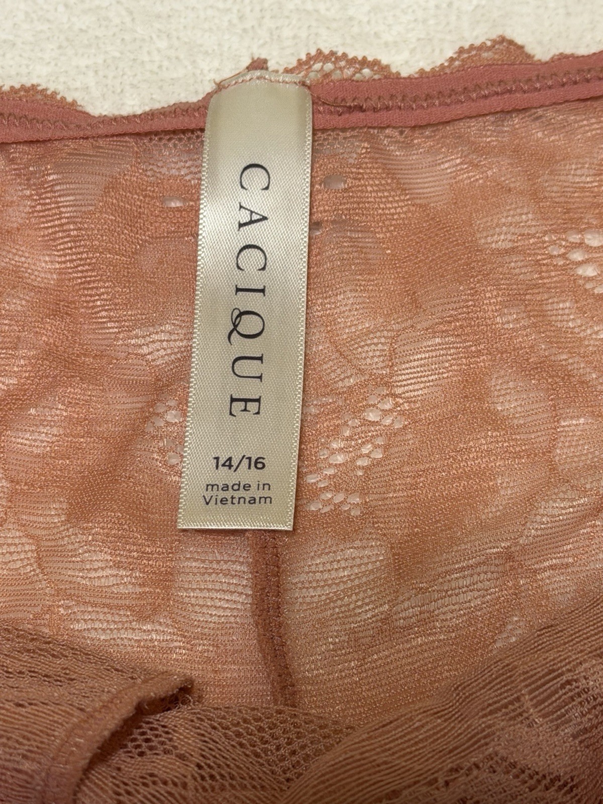 Cacique Dusty Rose Lace Cheeky Short Panties 14/16