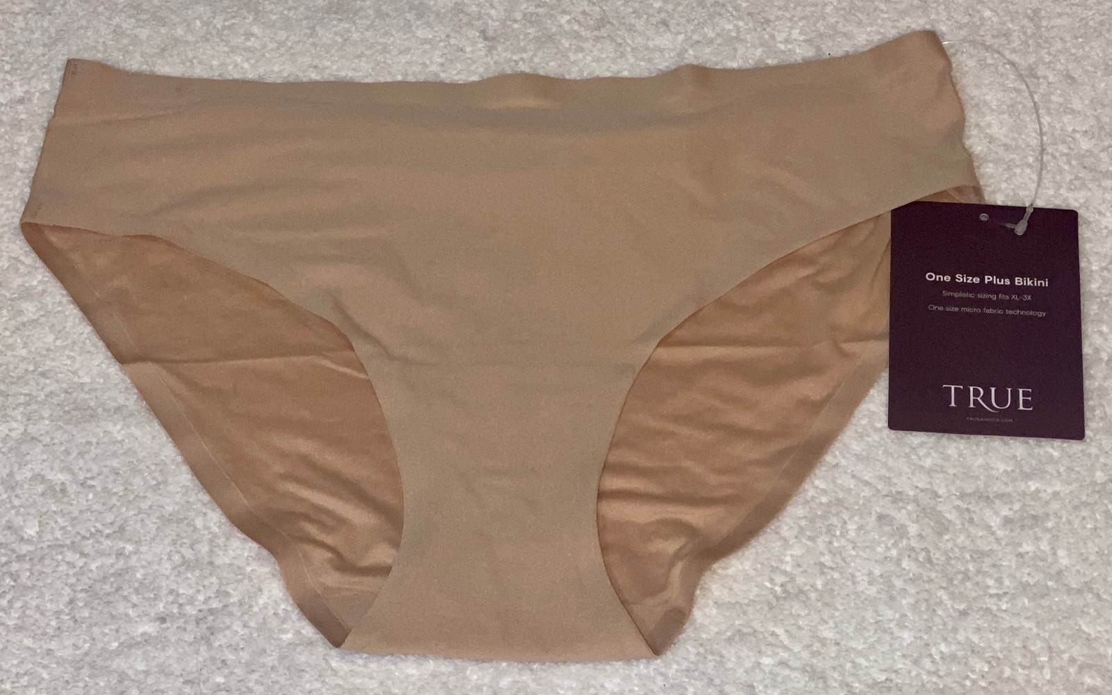 TRUE AND CO Body Desert Nude All Stretch Bikini Panty Womens One Size fits XL-3X
